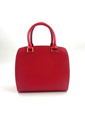Louis Vuitton Epi Pont Neuf Castilian Red Leather Handbag Gold